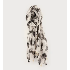 CARACOL CARACOL FOULARD LEGER IMPRIME NOIR/BLANC 6196/HOR