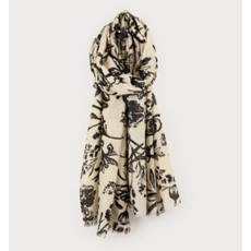 CARACOL CARACOL FOULARD LEGER IMPRIME NOIR/BLANC 6196/FLW