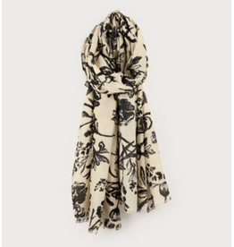 CARACOL CARACOL FOULARD LEGER IMPRIME NOIR/BLANC 6196/FLW