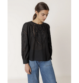 INDI AND COLD INDI AND COLD 25H TOP BRODERIE FLEURS NOIR