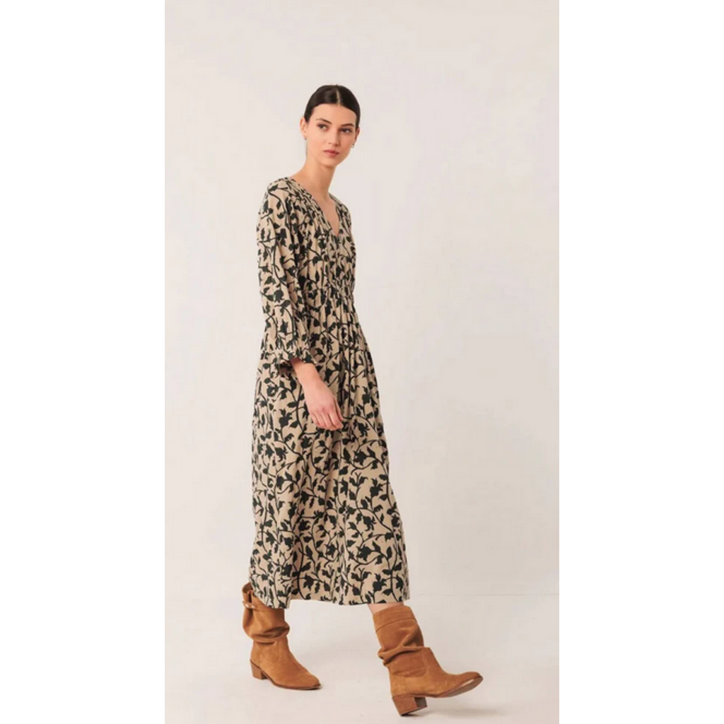 INDI AND COLD INDI AND COLD 25H ROBE CINTREE MOTIFS SABLE/NOIR