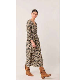 INDI AND COLD INDI AND COLD 25H ROBE CEINTREE COL V MOTIFS SABLE/NOIR