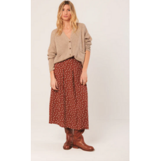 INDI AND COLD INDI AND COLD 25H JUPE LONGUE PLIS POIS TERRACOTTA