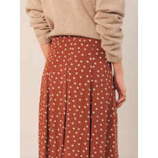 INDI AND COLD INDI AND COLD 25H JUPE LONGUE PLIS POIS TERRACOTTA