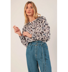 INDI AND COLD INDI AND COLD 25H TOP PLISSE FLEURS COTON BLANC