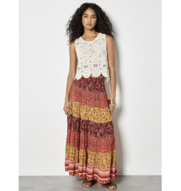 APRICOT APRICOT 26E JUPE PATCHWORK ORANGE