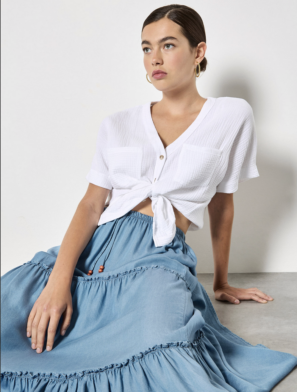 APRICOT APRICOT 26E JUPE DENIM BLUE