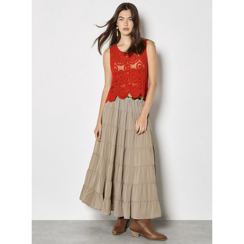 APRICOT APRICOT 26E JUPE AVEC CEINTURE STONE