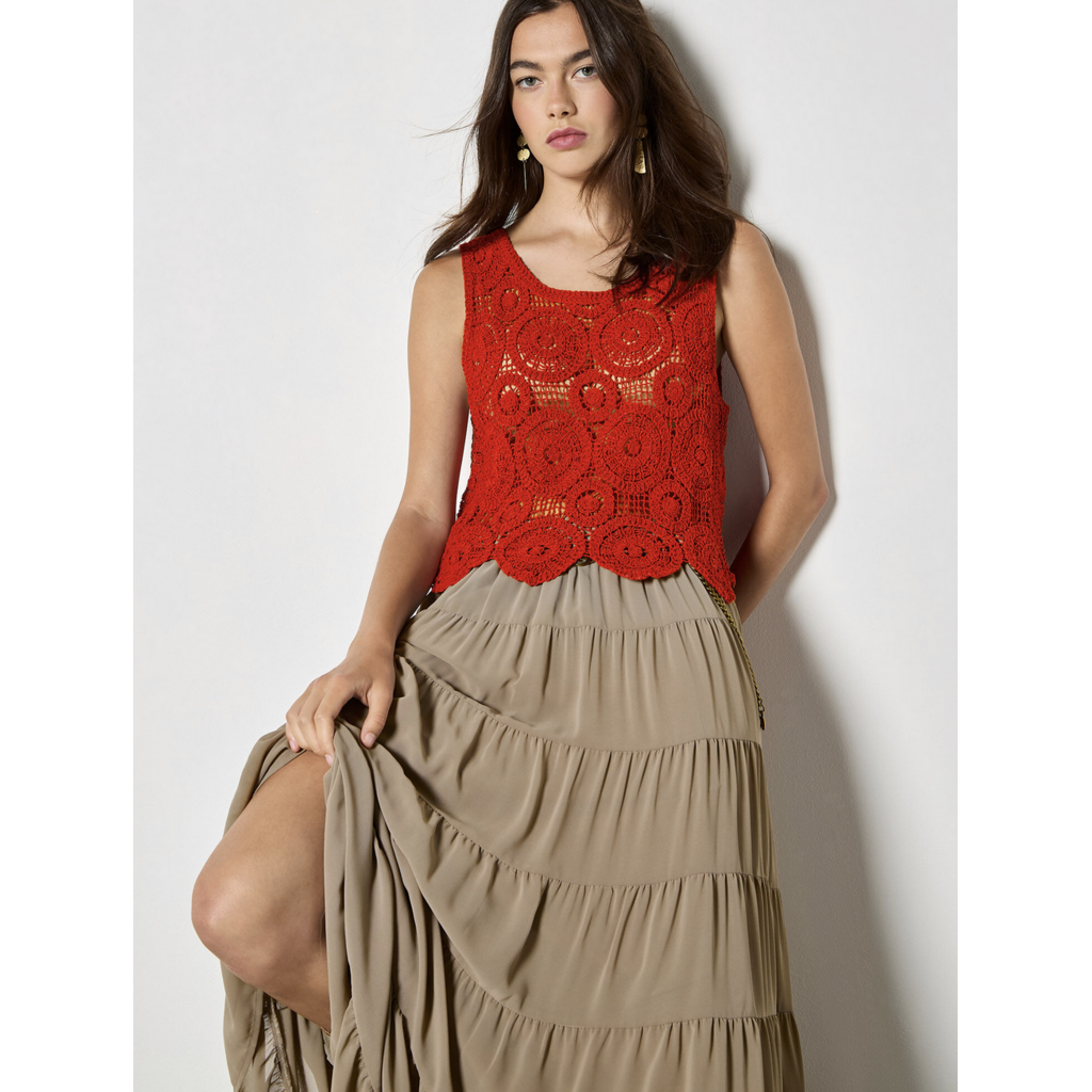 APRICOT APRICOT 26E JUPE AVEC CEINTURE STONE