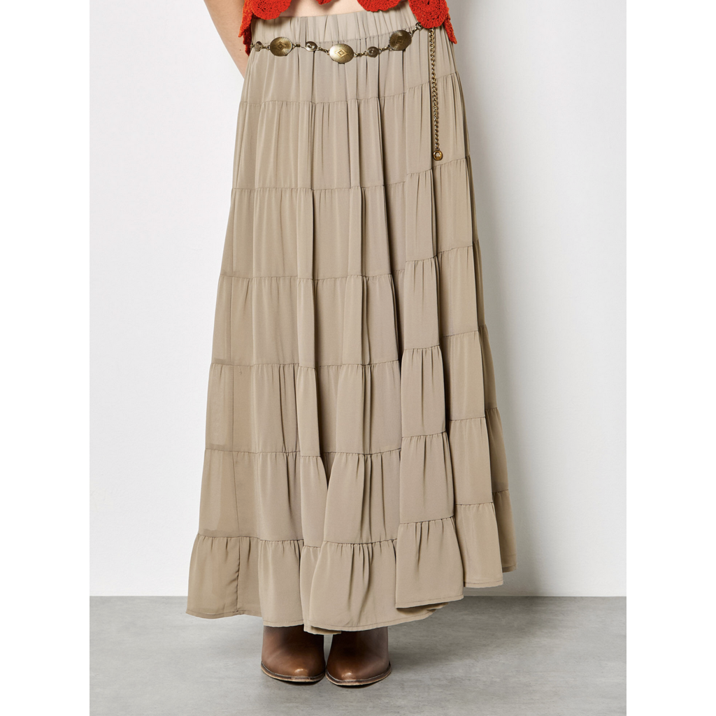 APRICOT APRICOT 26E JUPE AVEC CEINTURE STONE