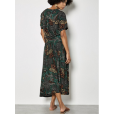 APRICOT APRICOT 26E JUPE MAXI PALM PRINT GREEN