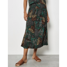 APRICOT APRICOT 26E JUPE MAXI PALM PRINT GREEN
