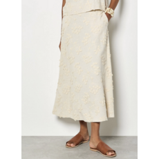 APRICOT APRICOT 26E JUPE FLEURS TEXTUREES IVOIRE