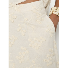 APRICOT APRICOT 26E JUPE FLEURS TEXTUREES IVOIRE