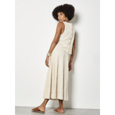 APRICOT APRICOT 26E JUPE FLEURS TEXTUREES IVOIRE