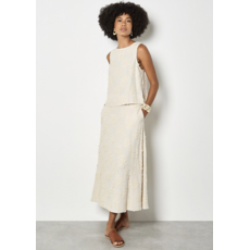 APRICOT APRICOT 26E TOP S MANCHE FLEURS TEXTUREES IVOIRE