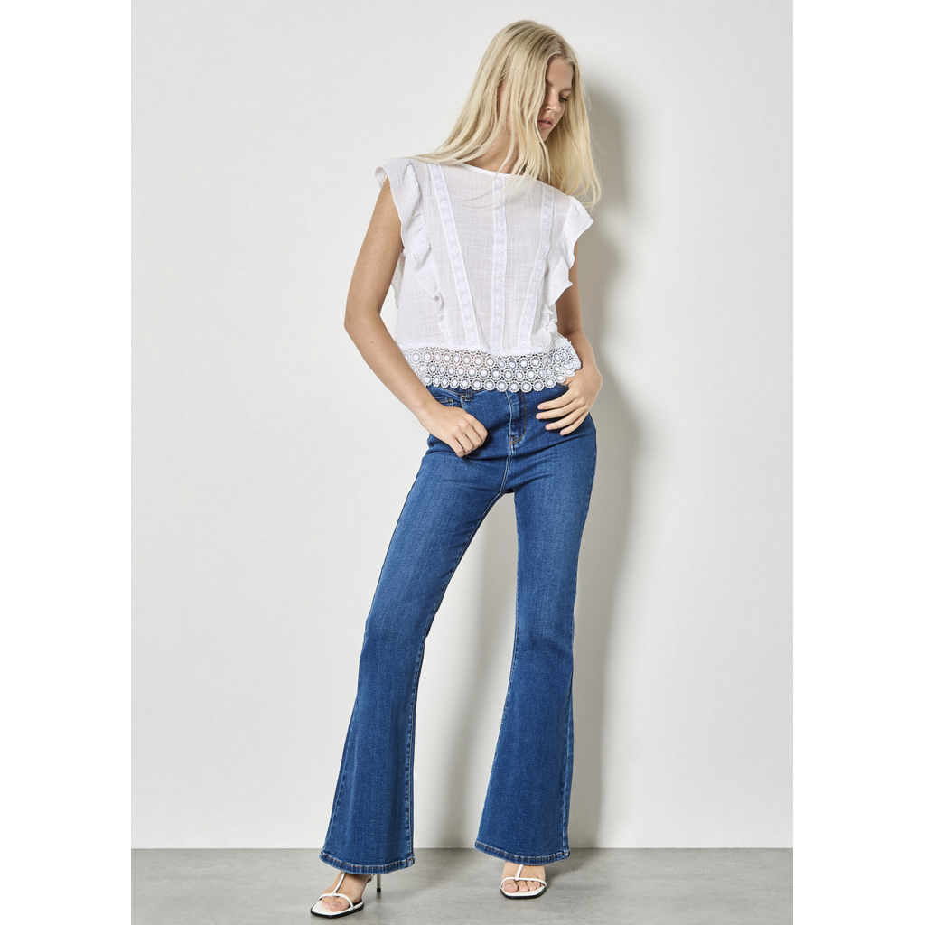 APRICOT APRICOT 26E HAUT LACE TRIM WHITE