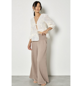 APRICOT APRICOT 26E PANTALON LEGER LARGE BRUN