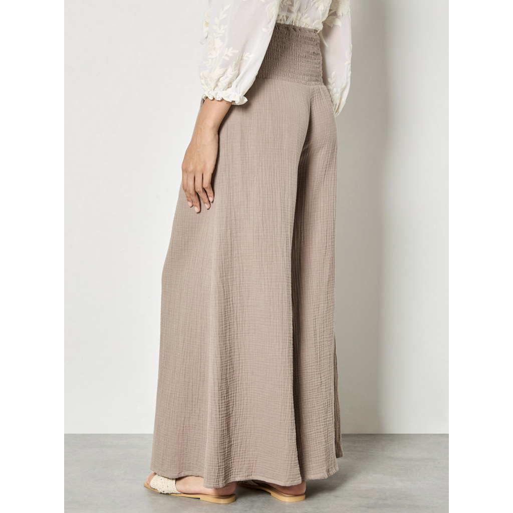 APRICOT APRICOT 26E PANTALON LEGER LARGE BRUN