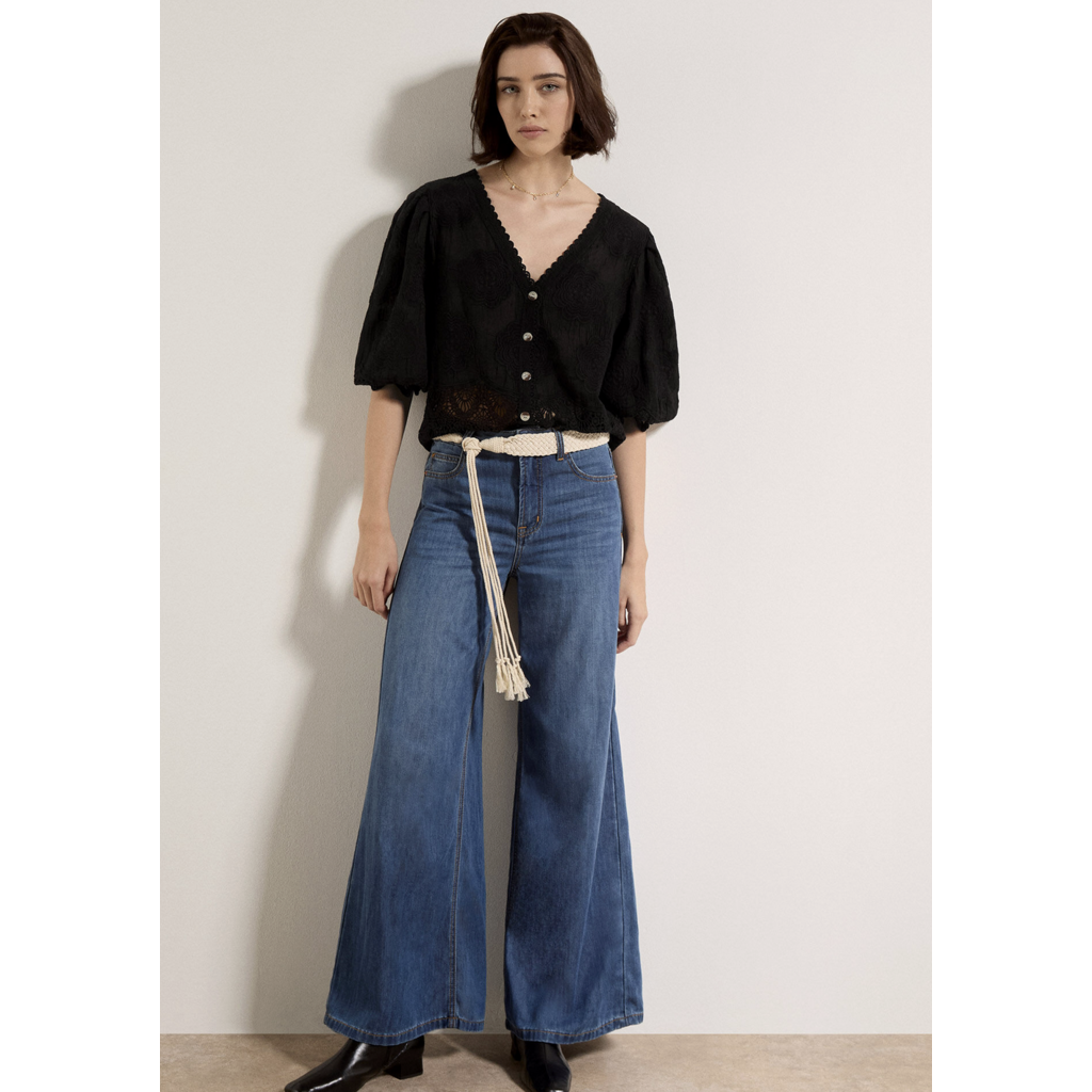 APRICOT APRICOT 26E PANTALON ZANA WIDE LEG PREMIUM BLUE