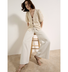 APRICOT APRICOT 26E PANTALON ZANA WIDE LEG DENIM STONE