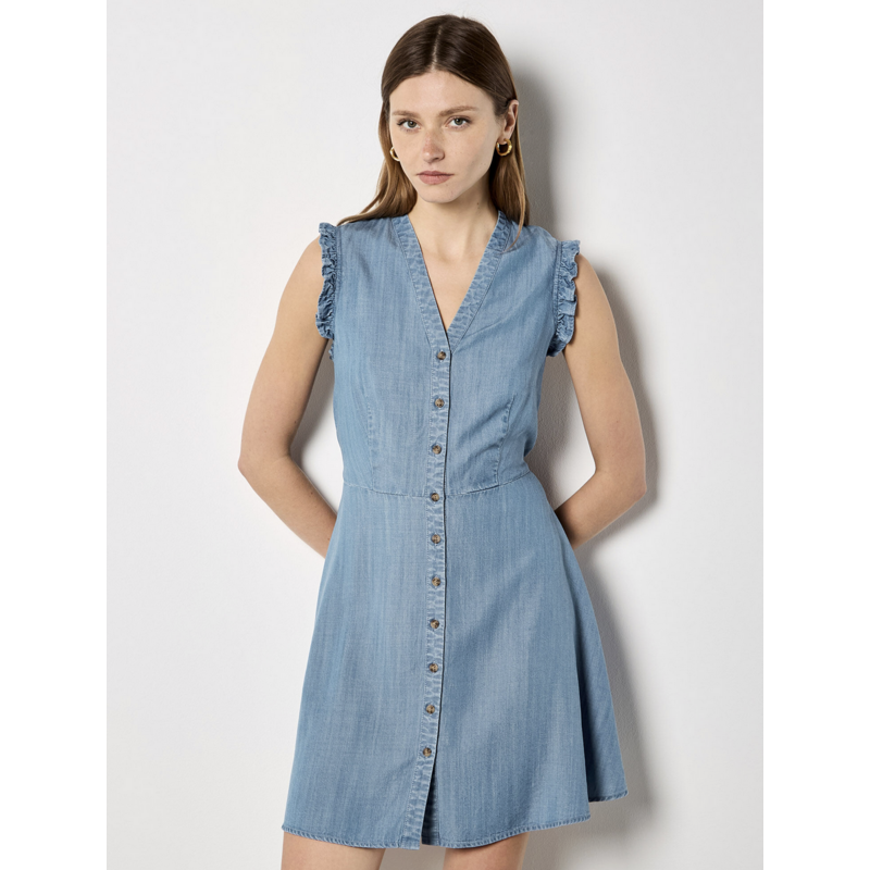 APRICOT APRICOT 26E ROBE BUTTON DOWN BLUE