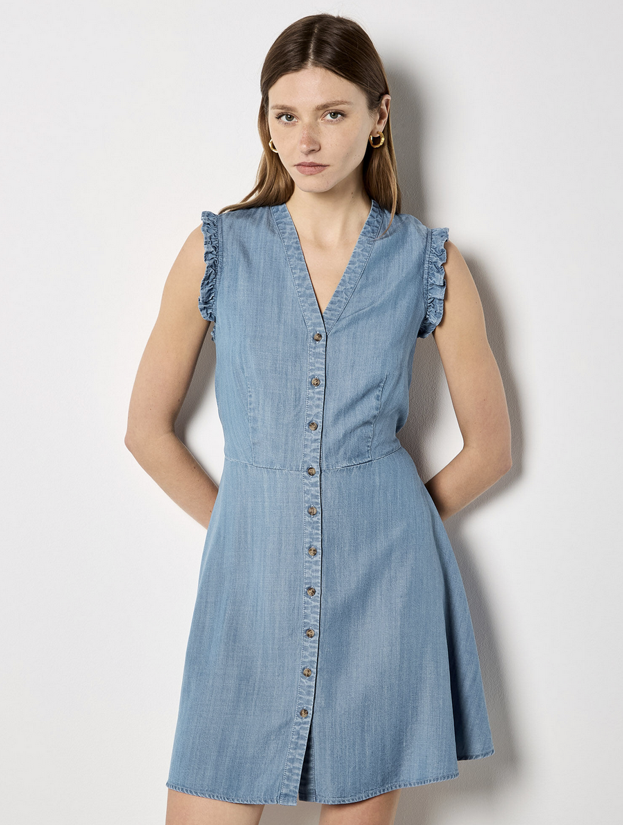 APRICOT APRICOT 26E ROBE BUTTON DOWN BLUE