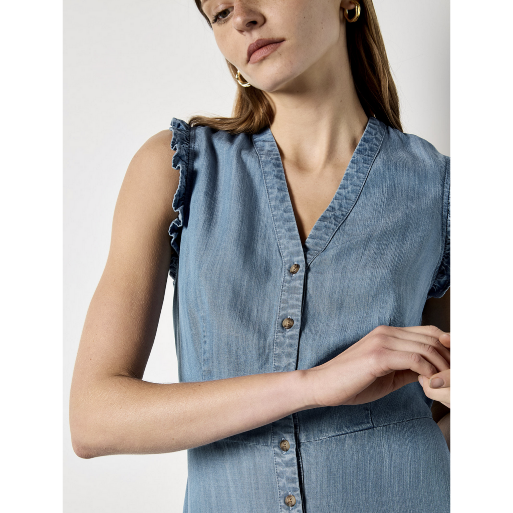 APRICOT APRICOT 26E ROBE BUTTON DOWN BLUE