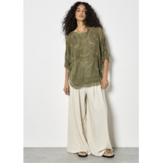 APRICOT APRICOT 26E HAUT CROCHET COTON KAKI