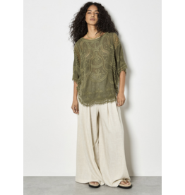 APRICOT APRICOT 26E HAUT CROCHET COTON KAKI