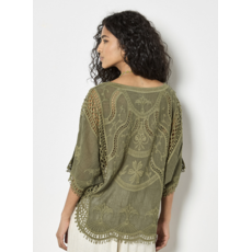 APRICOT APRICOT 26E HAUT CROCHET COTON KAKI