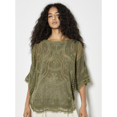 APRICOT APRICOT 26E HAUT CROCHET COTON KAKI