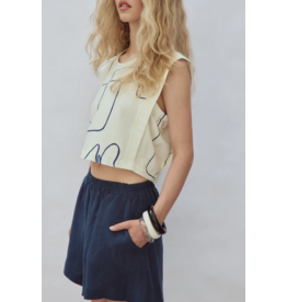 EVE GRAVEL EVE GRAVEL 26E HAUT LUCAS BLUE FLOWER