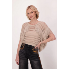 GABBY ISABELLA GABBY ISABELLA HAUT 26E HAUT FRANGES TAUPE