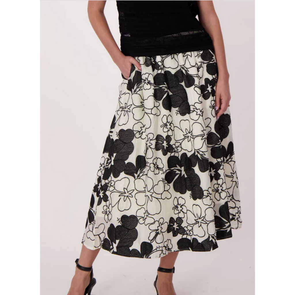 GABBY ISABELLA GABBY ISABELLA ROBE 26E JUPE EMBROIDERY BLACK FLOWER