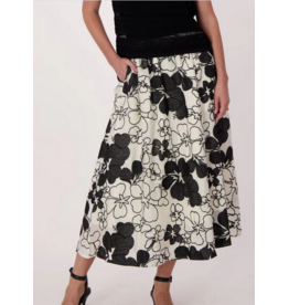 GABBY ISABELLA GABBY ISABELLA ROBE 26E JUPE EMBROIDERY BLACK FLOWER