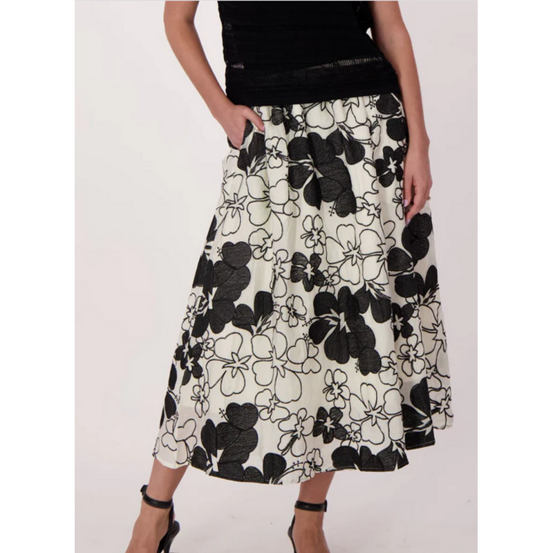 GABBY ISABELLA GABBY ISABELLA ROBE 26E JUPE EMBROIDERY BLACK FLOWER