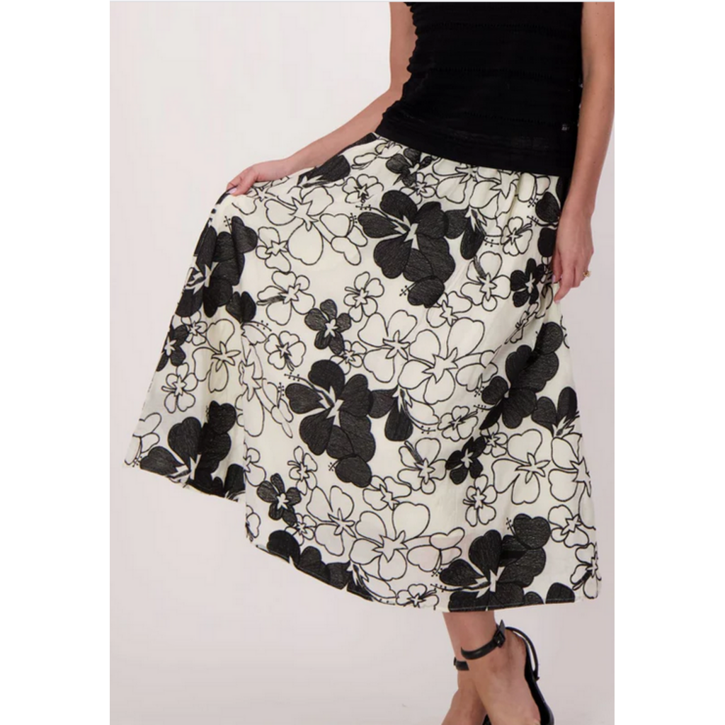 GABBY ISABELLA GABBY ISABELLA ROBE 26E JUPE EMBROIDERY BLACK FLOWER