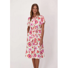 SPANNER SPANNER ROBE 26E ROBE MOTIFS FLEURS MAGENTA