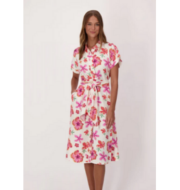 SPANNER SPANNER ROBE 26E ROBE MOTIFS FLEURS MAGENTA