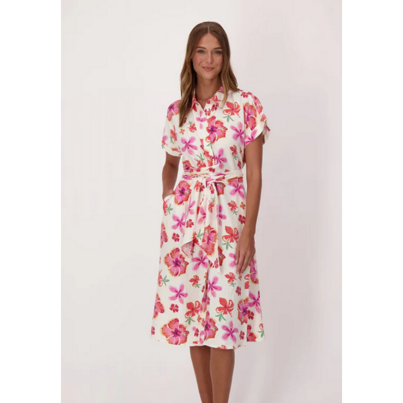 SPANNER SPANNER ROBE 26E ROBE MOTIFS FLEURS MAGENTA