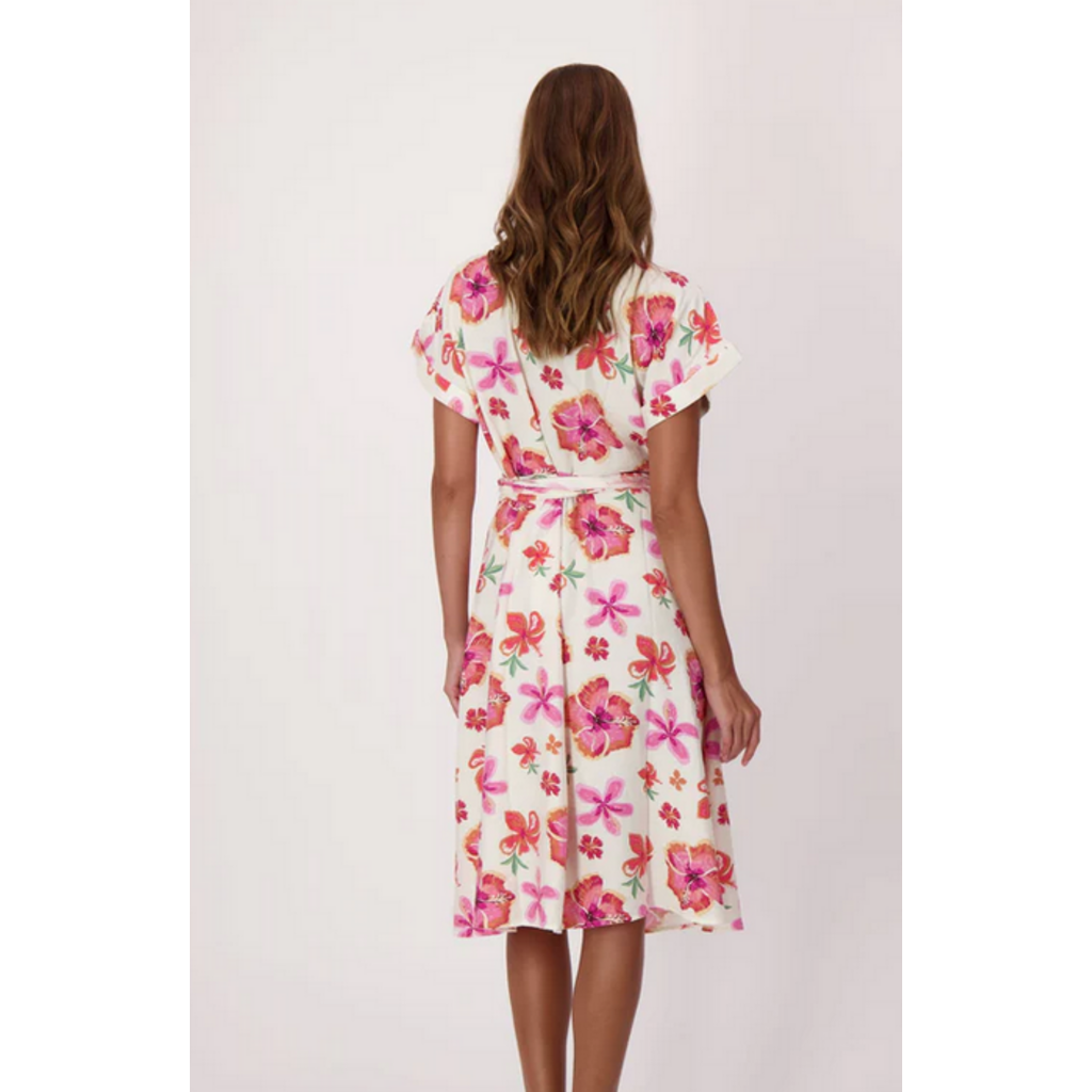 SPANNER SPANNER ROBE 26E ROBE MOTIFS FLEURS MAGENTA