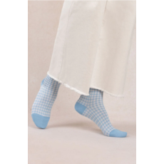 BLEU FORÊT BLEU FORET SOCQUETTE FIL ECOSSE VICHY QUARTZ