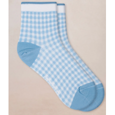 BLEU FORÊT BLEU FORET SOCQUETTE FIL ECOSSE VICHY QUARTZ