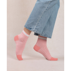 BLEU FORÊT BLEU FORET SOCQUETTE FIL ECOSSE VICHY ROSE