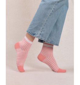 BLEU FORÊT BLEU FORET SOCQUETTE FIL ECOSSE VICHY ROSE