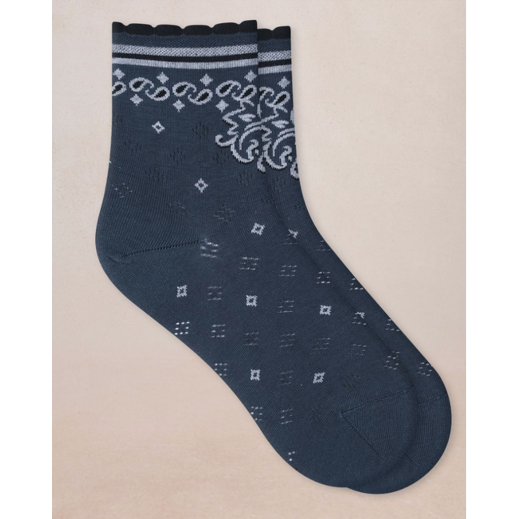 BLEU FORÊT BLEU FORET SOCQUETTE FANTAISIE BANDANA JEAN