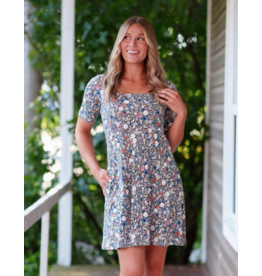 RIEN NE SE PERD TOUT SE CREE RIEN NE SE PERD 26E ROBE BELLINI FLEURS/KAKI