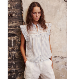 MELISSA NEPTON MELISSA NEPTON 26E CHEMISE BAILEY BLANC RAYE MARINE