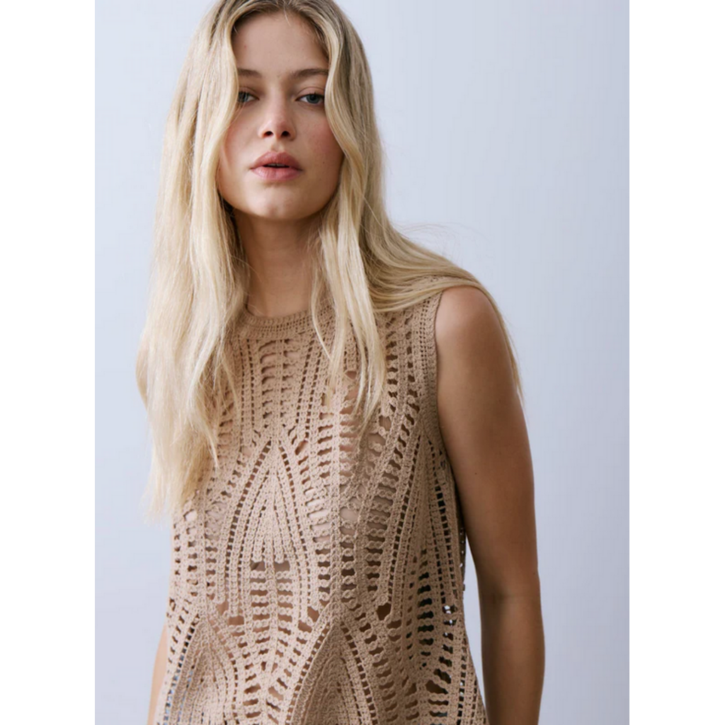 MELISSA NEPTON MELISSA NEPTON 26E HAUT DALI AJOURE CAFE